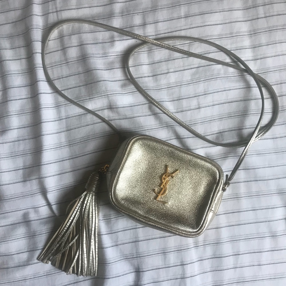 MINI YSL TASSEL OVER THE SHOULDER BAG.